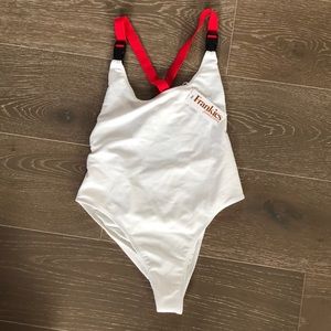 FRANKIES BIKINIS (LEO WHITE & RED) sz M